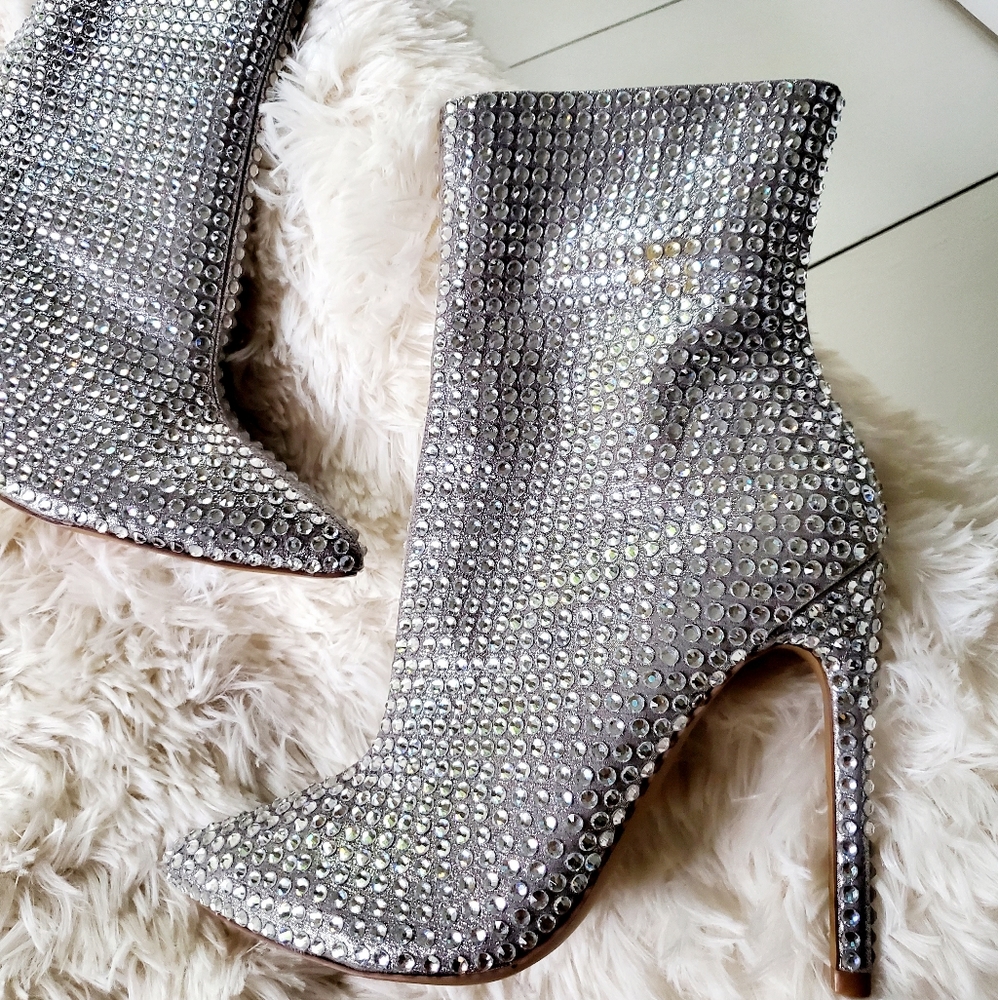 Steve Madden Winnings Rhinestone Booties - Picture 6 of 8